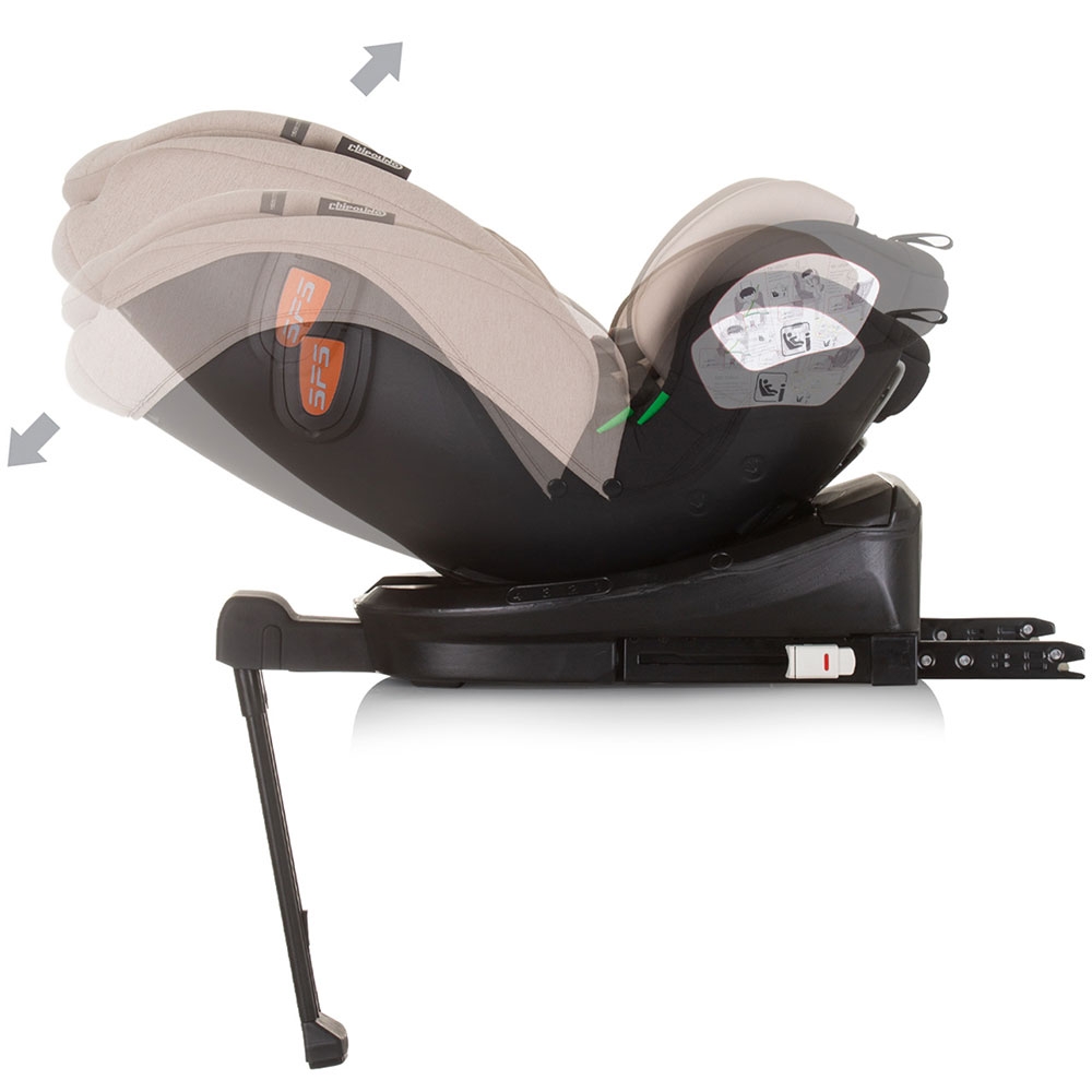 Scaun auto Chipolino Tourino I-Size 40-150 cm macadamia cu sistem Isofix - 6