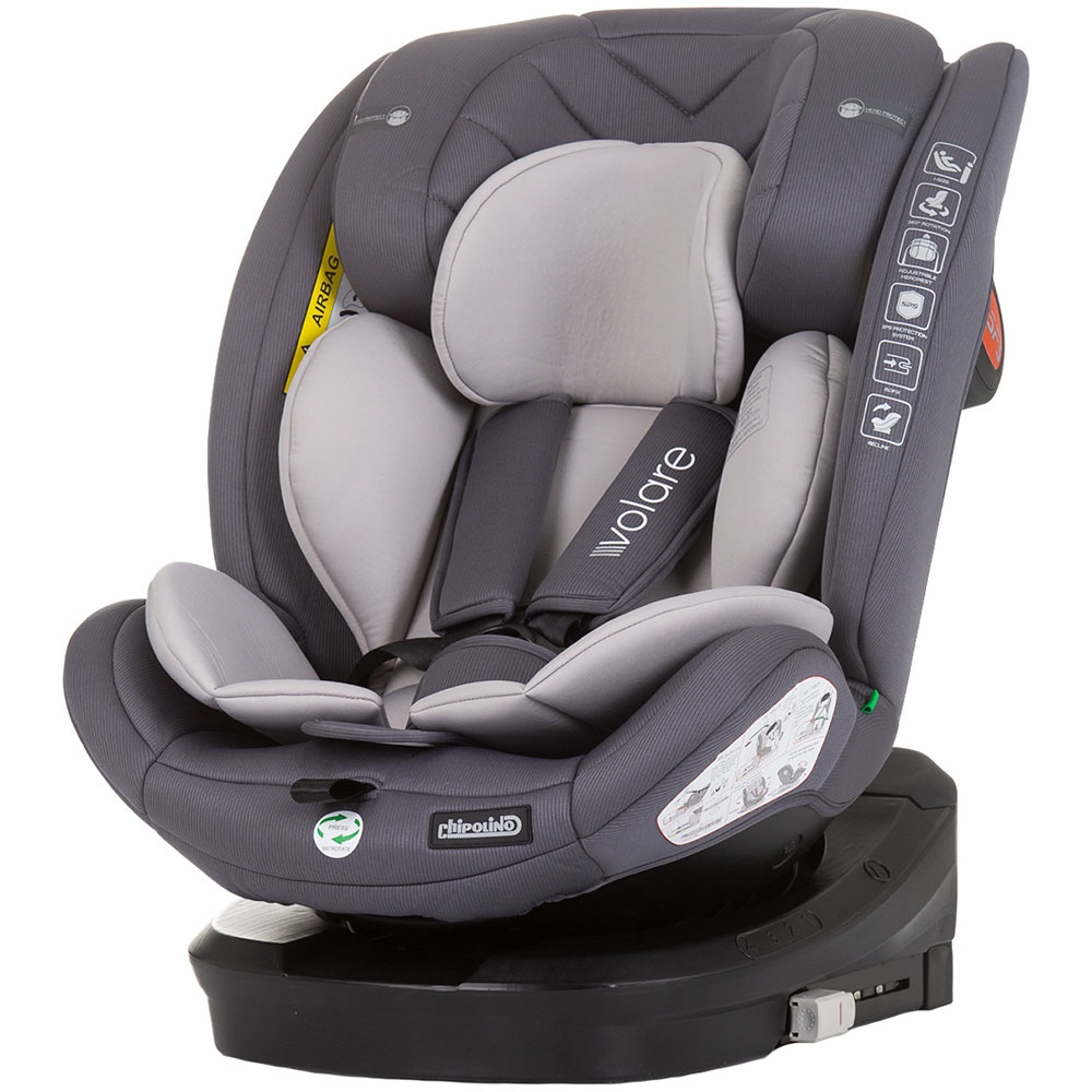 Scaun auto Chipolino Volare I-Size 40-150 cm granite cu sistem Isofix - 7