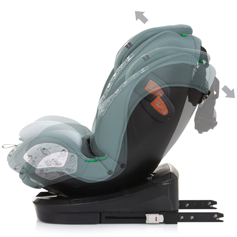 Scaun auto Chipolino Volare I-Size 40-150 cm pastel green cu sistem Isofix - 3