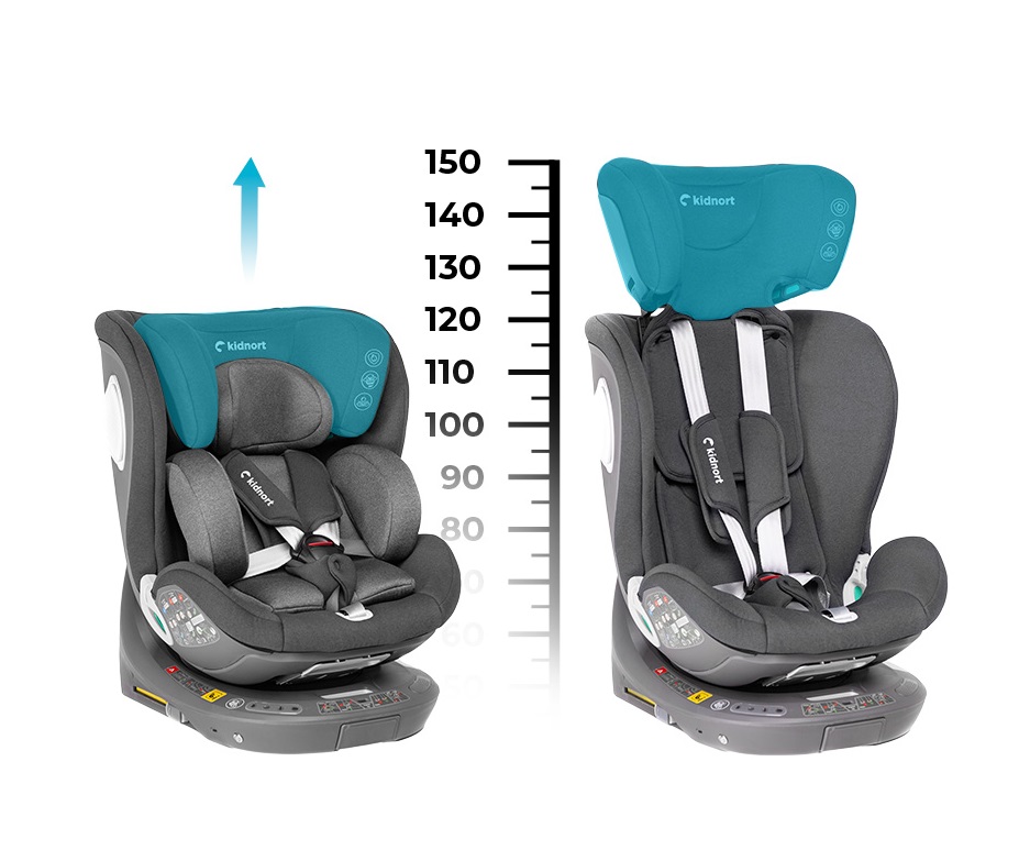 Scaun auto cu baza isofix rotativ 360 i-Size 40-150cm Kidnort Black - 2 | YEO