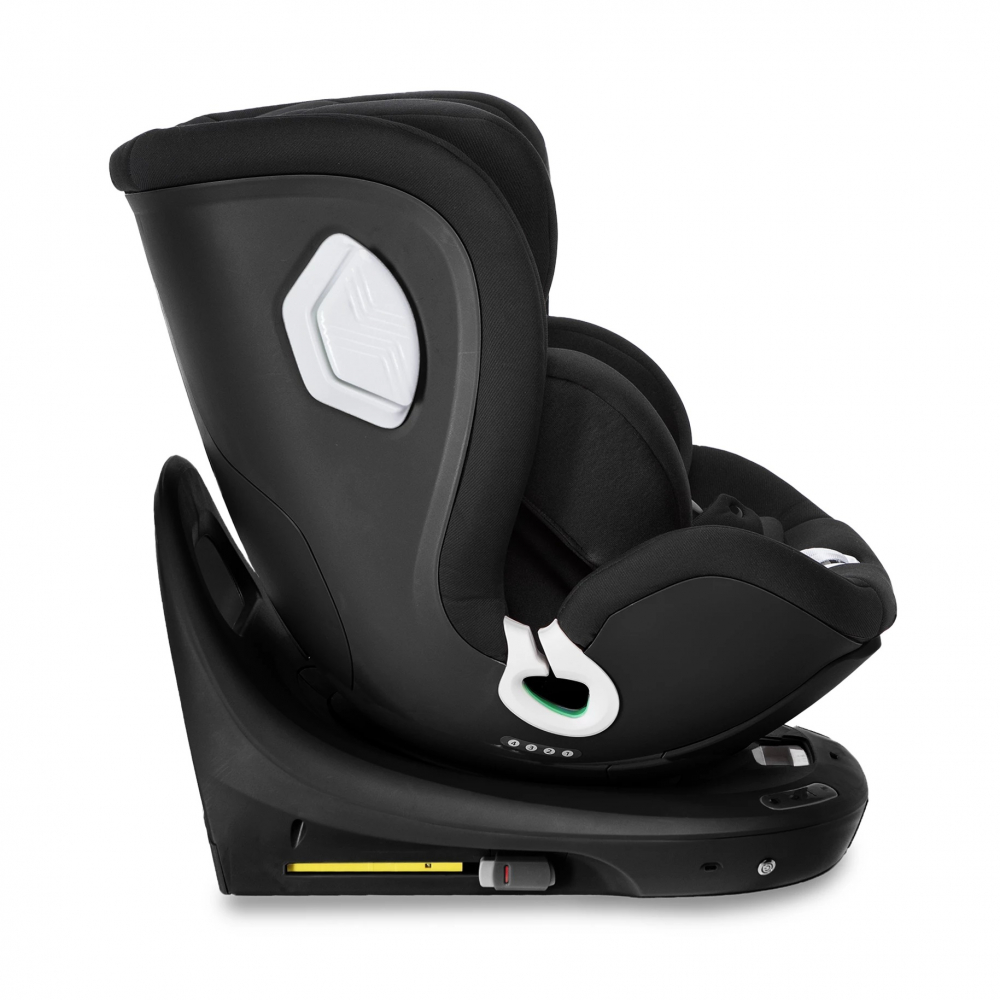 Scaun auto cu baza isofix rotativ 360 i-Size 40-150cm si picior stabilizator Kidnort Orn Black - 9