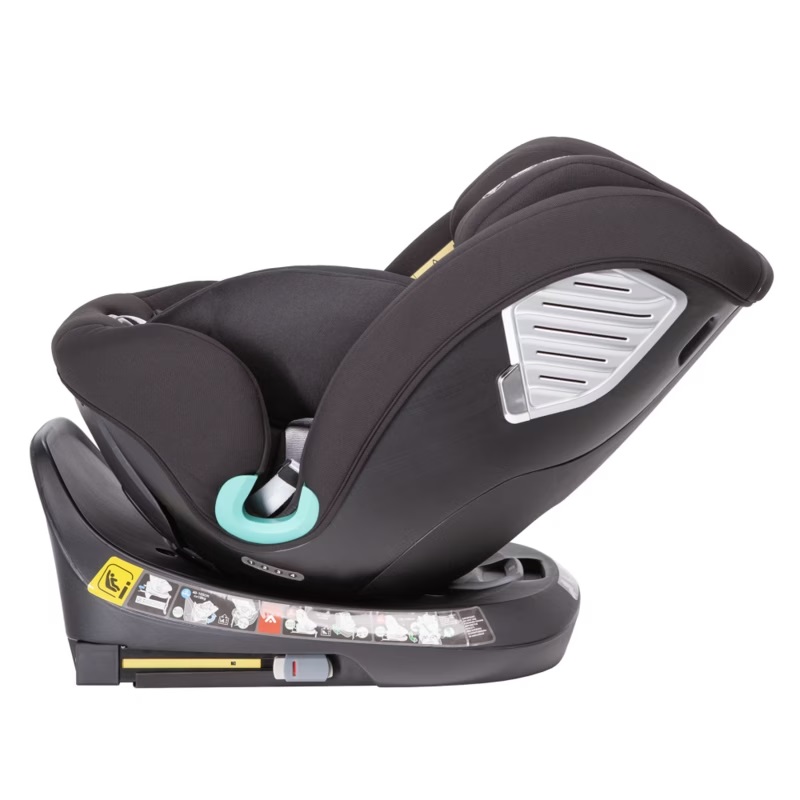 Scaun auto cu isofix rotativ 360 i-Size 40-150 cm si picior stabilizator Kidnort Radjur Black - 5