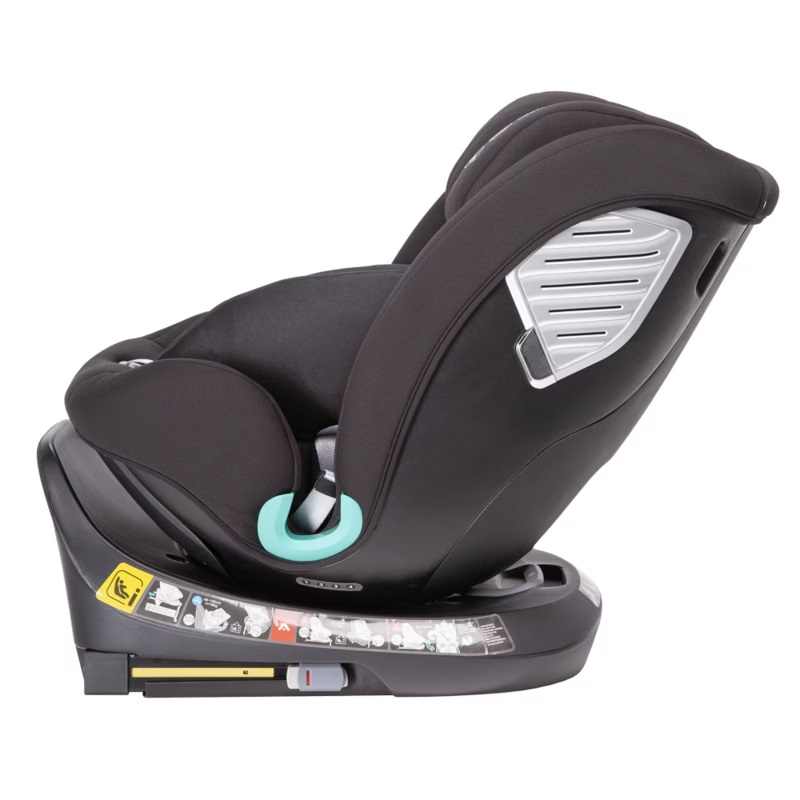 Scaun auto cu isofix rotativ 360 i-Size 40-150 cm si picior stabilizator Kidnort Radjur Black - 6