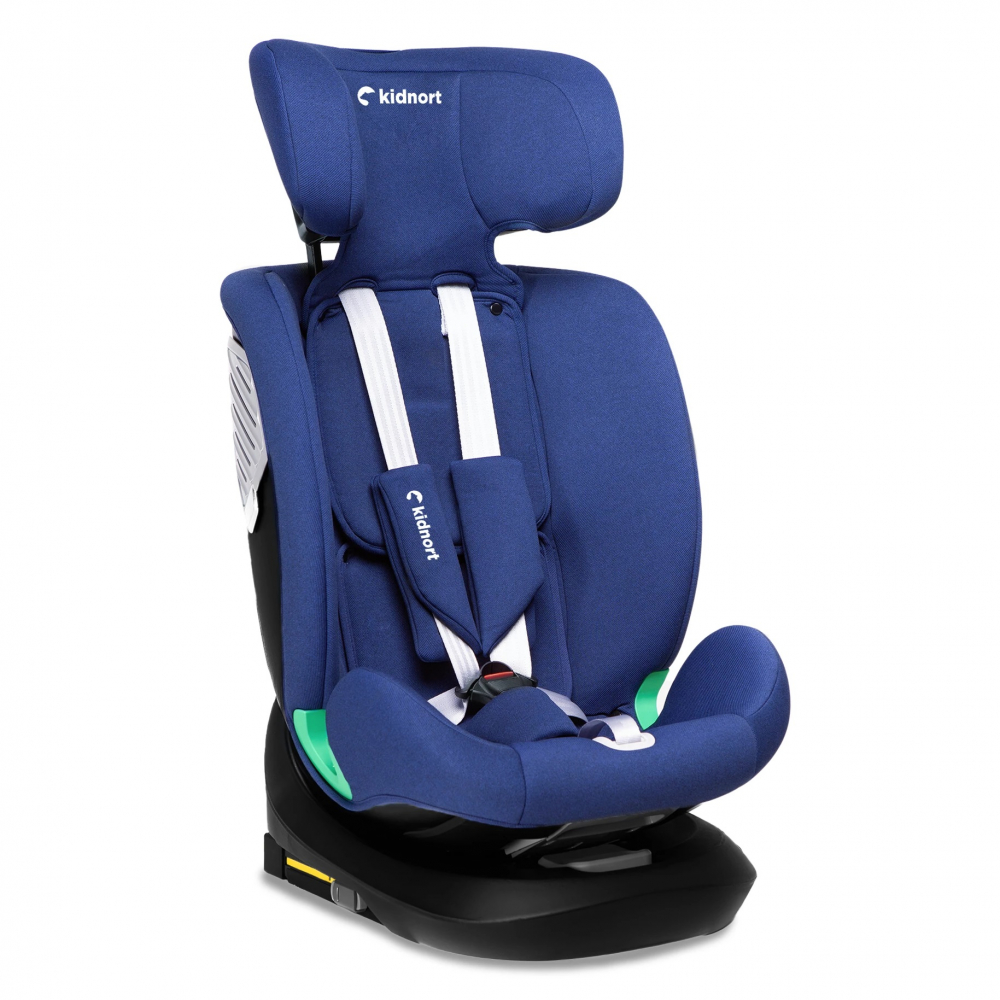 Scaun auto cu isofix rotativ 360 i-Size 40-150 cm si Top Tether Kidnort Radjur Blue - 8