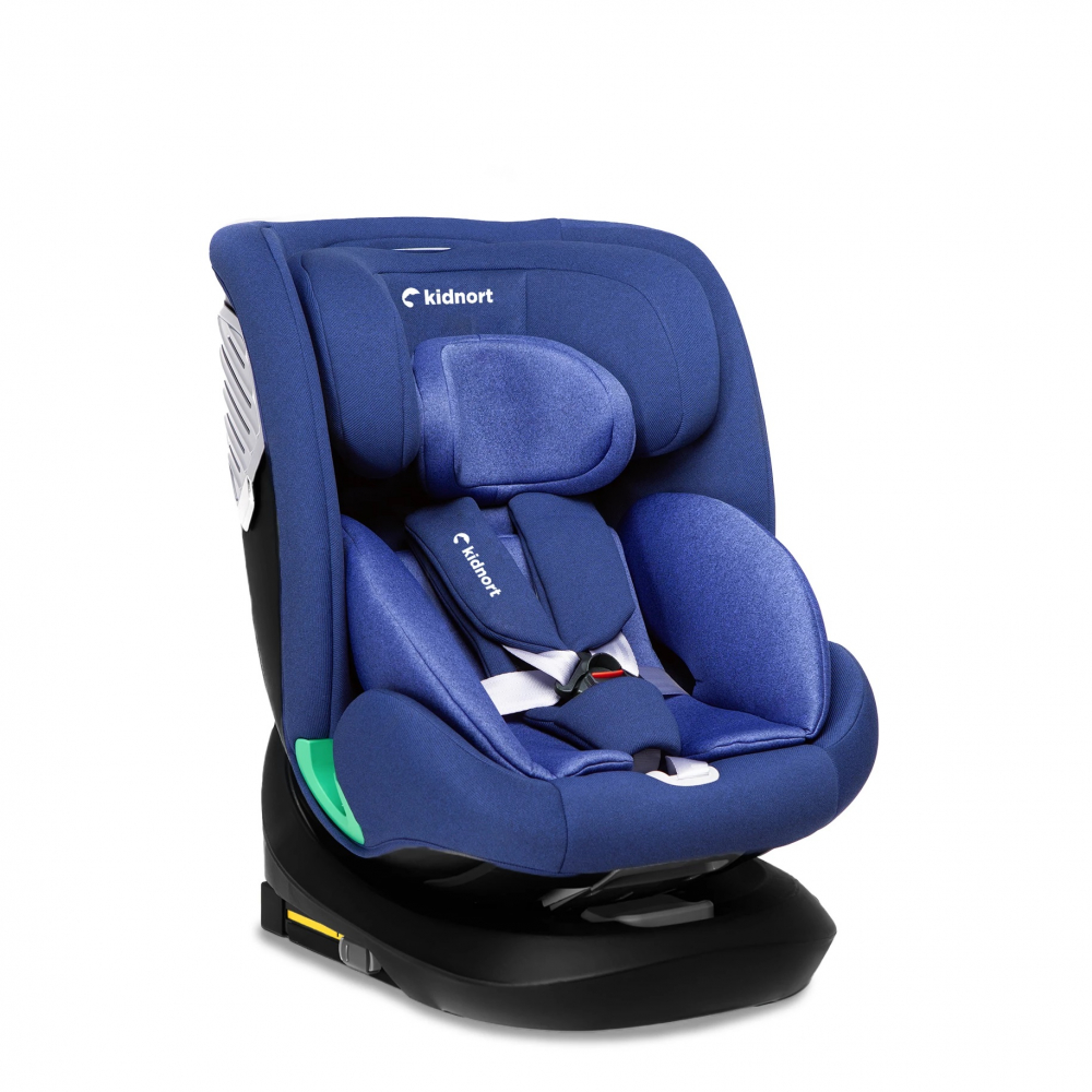 Scaun auto cu isofix rotativ 360 i-Size 40-150 cm si Top Tether Kidnort Radjur Blue - 9