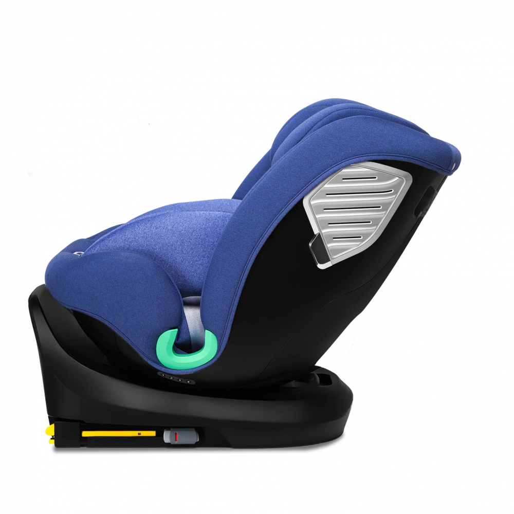 Scaun auto cu isofix rotativ 360 i-Size 40-150 cm si picior stabilizator Kidnort Radjur Blue - 10