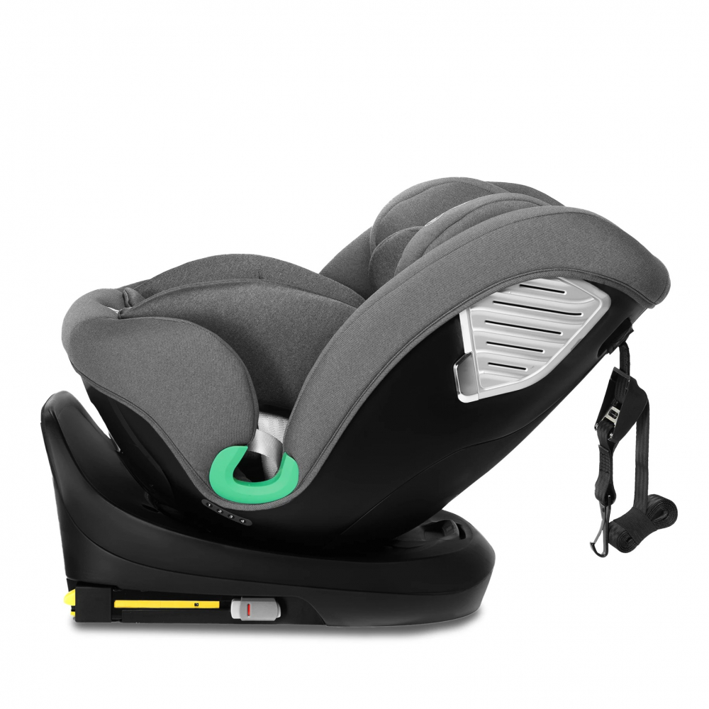 Scaun auto cu isofix rotativ 360 i-Size 40-150 cm si Top Tether Kidnort Radjur Grey - 3 | YEO