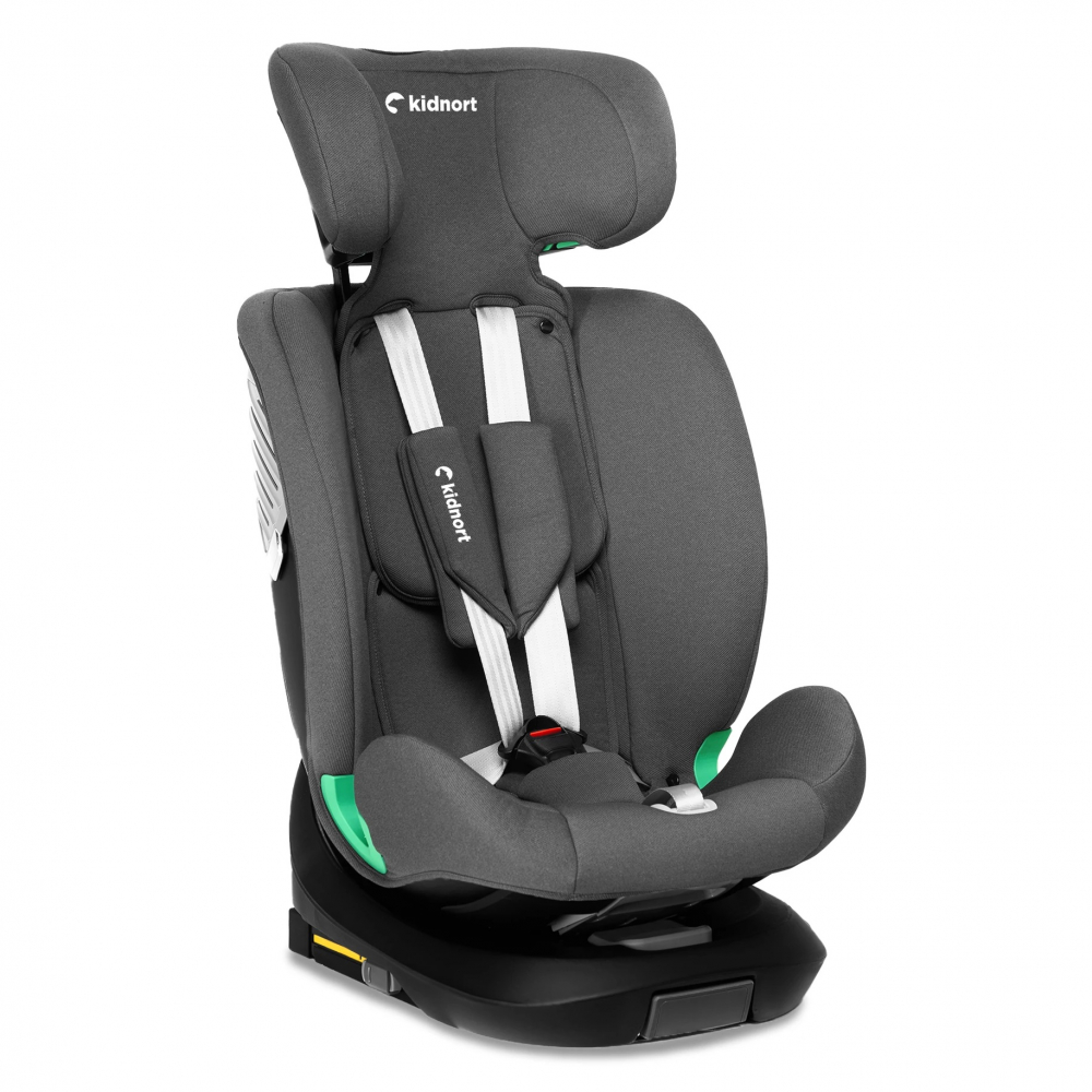 Scaun auto cu isofix rotativ 360 i-Size 40-150 cm Kidnort Radjur Grey - 2 | YEO