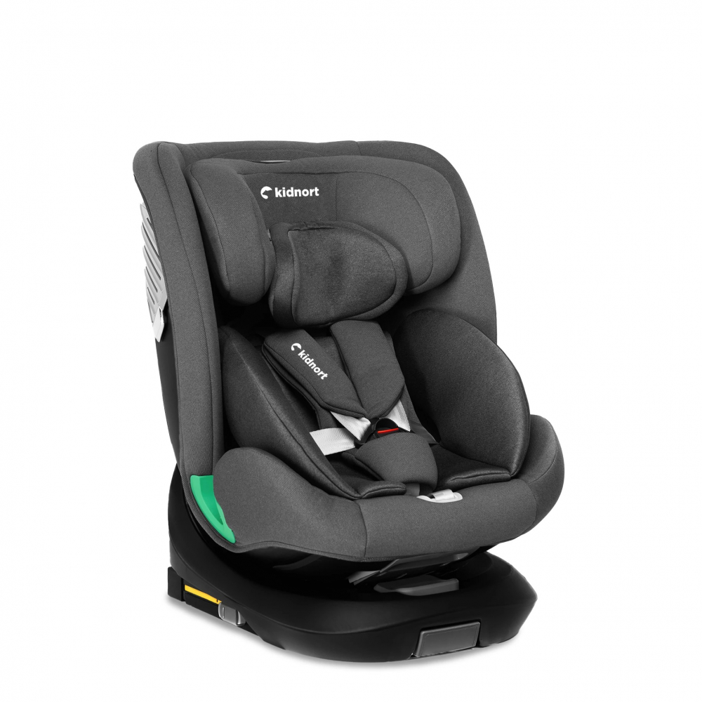 Scaun auto cu isofix rotativ 360 i-Size 40-150 cm Kidnort Radjur Grey - 3 | YEO