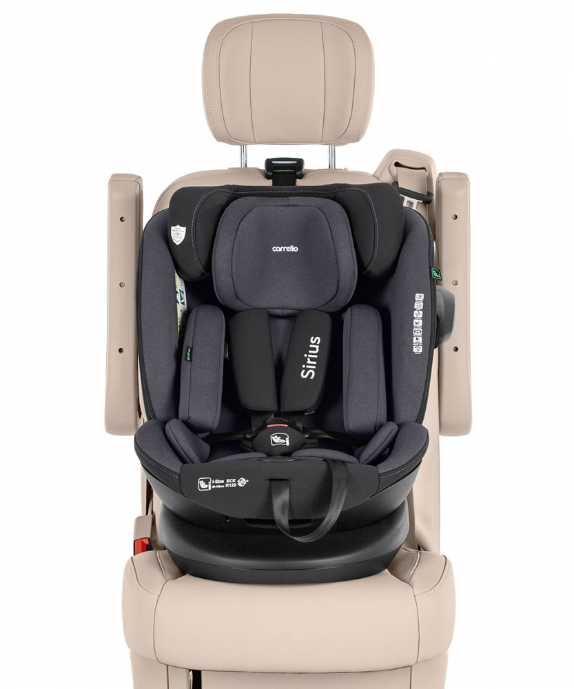 Scaun auto rotativ Carrello Sirius i-Size 40-150 cm isofix +Top Tether Harbor grey - 2 | YEO