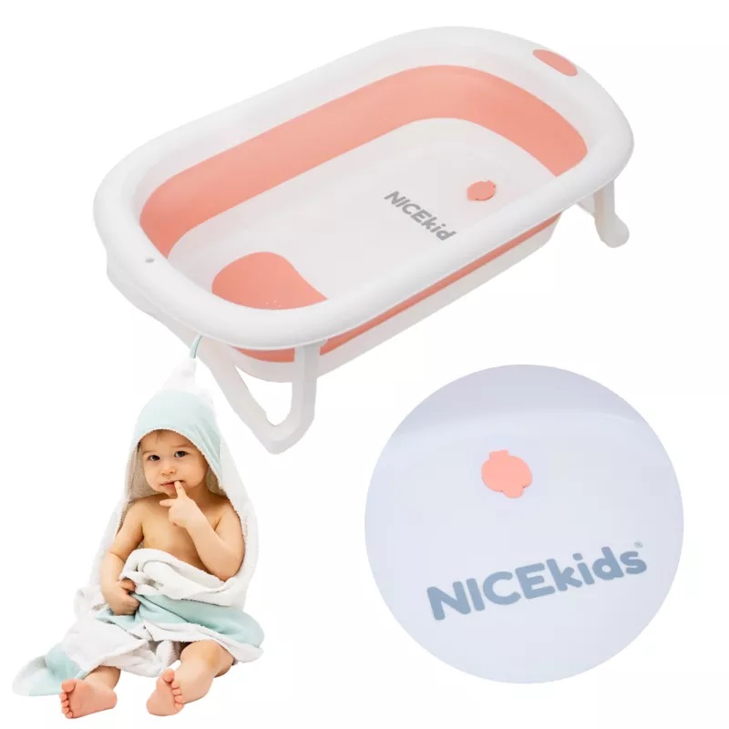 Set Cadita pliabila NiceKids cu Hamac inclus Pink - 2 | YEO