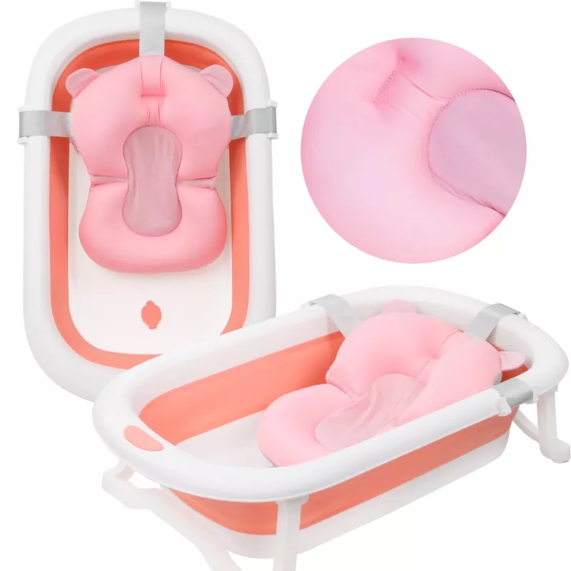 Set Cadita pliabila NiceKids cu Hamac inclus Pink