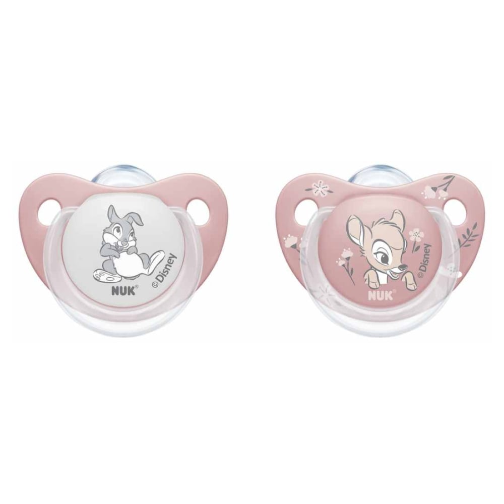 Set 2 suzete Nuk Disney Bambi Silicon M 0-6 luni