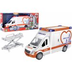 Ambulanta de jucarie pentru copii Globo Heroes alba cu sunete si lumini specifice