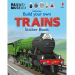 Carte cu stickere Build Your Own Trains Usborne