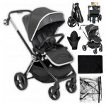 Carucior reversibil cu pliere compacta spatar si viziera reglabile Kidnort Isbjorn Black