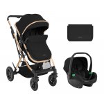 Carucior transformabil KikkaBoo 3 in 1 Kaia Black 2024