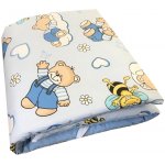 Cearsaf cu elastic roata 120x60 cm Ursi cu albine pe albastru