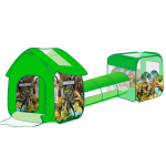 Cort de joaca 3in1 cu Tunel si Piscina uscata Green Dinosaur