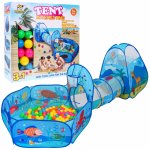 Cort de joaca 3in1 cu Tunel Piscina uscata si 100 de bile multicolore