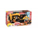 Excavator cu telecomanda galben, cupa functionala si telecomanda scara 1:24