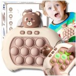 Jucarie interactiva antistres cu sunete si lumini Pop-It Brown Bear