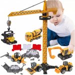 Set Macara de constructie rotativa cu 50 accesorii si vehicul surpriza inclus