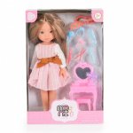 Papusa 33 cm cu masuta si accesorii infrumusetare Pretty Doll