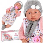 Papusa interactiva, vorbeste si emite sunete specifice, aspect realist, cu membrele moi din cauciuc si hainute detasabile, inaltime 41 cm, Baby Lili