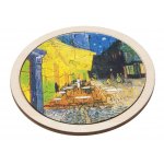 Puzzle arta rotund din lemn Fridolin Cafe de Nuit 48 piese