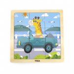 Puzzle din 9 piese mari masina Viga