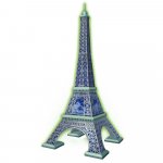 Puzzle 3D Ravensburger turnul Eiffel lumineaza in intuneric 216 piese