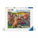 Puzzle Ravensburger catelusi pe bicicleta 500 piese design nou