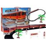 Set circuit tren cu baterii pentru copii City Train cu 33 elemente