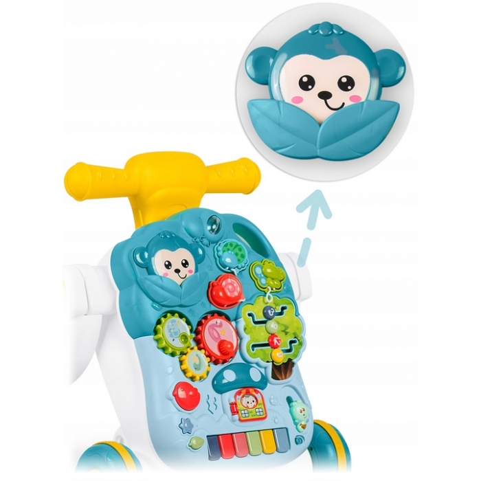 Antemergator 4 in 1 cu diverse activitati si sunete Ricokids albastru - 6