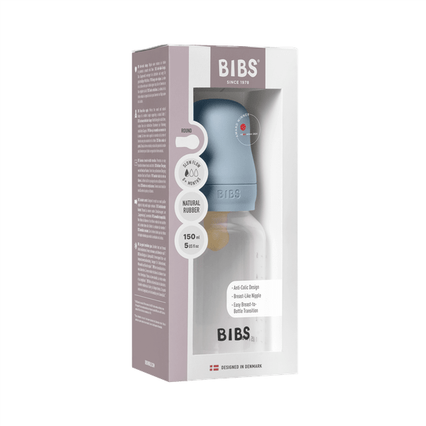 Set complet biberon anticolici Bibs 150 ml Latex Baby Blue - 3 | YEO