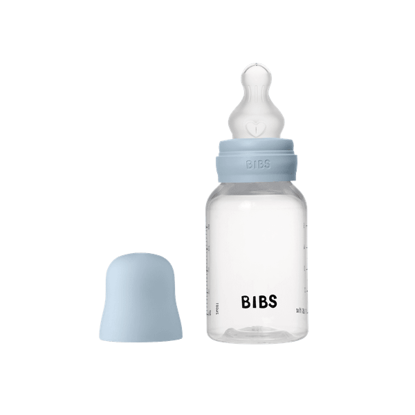 Set complet biberon anticolici Bibs 150 ml Silicon Baby Blue