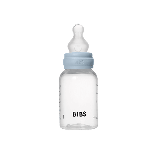 Set complet biberon anticolici Bibs 150 ml Silicon Baby Blue