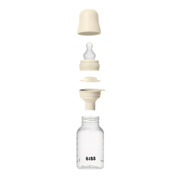 Set complet biberon anticolici Bibs 150 ml Silicon Ivory