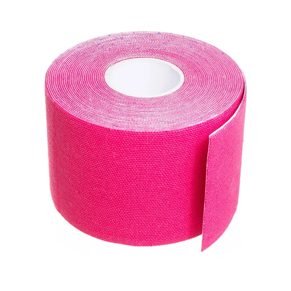 Banda Kinesiologica Vitammy Tape 1 impermeabila, moale si confortabila fara latex 5 cm x 5 m roz