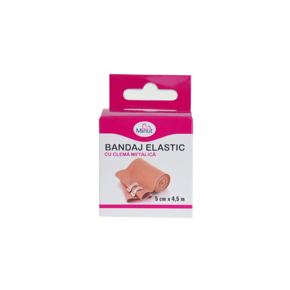 Bandaj elastic cu clema Minut 5 cm x 4.5 m