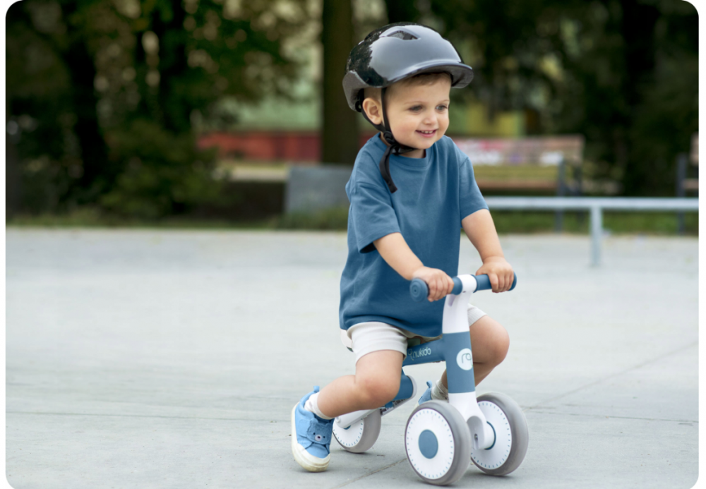 Bicicleta de echilibru Nukido cu inaltime sezut reglabila Albastru - 2