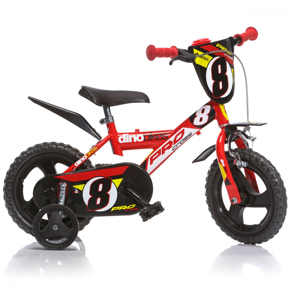 Bicicleta pentru copii Pro Cross Dino Bikes 12 inch rosie - 1