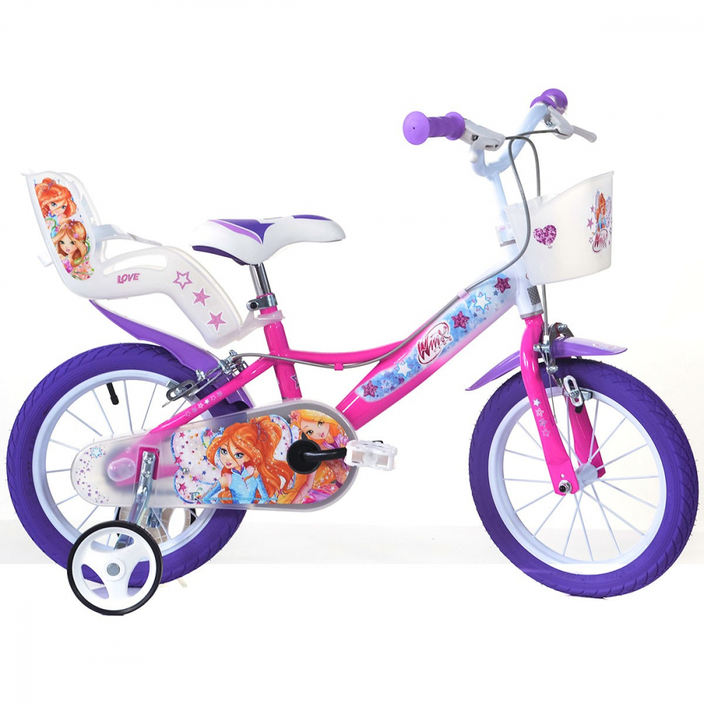 Bicicleta pentru copii Winx Dino Bikes 14 inch