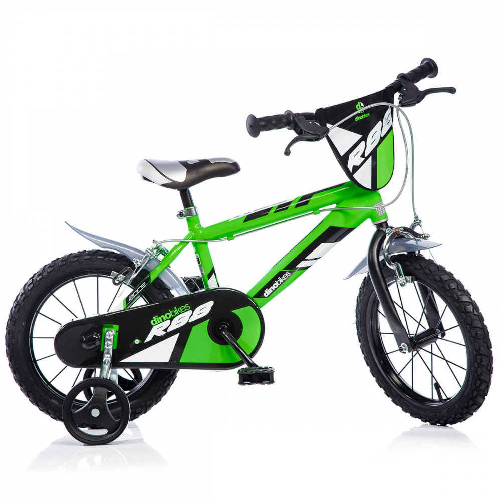 Bicicleta pentru copii model R88 Dino Bikes 14 inch verde - 1 | YEO