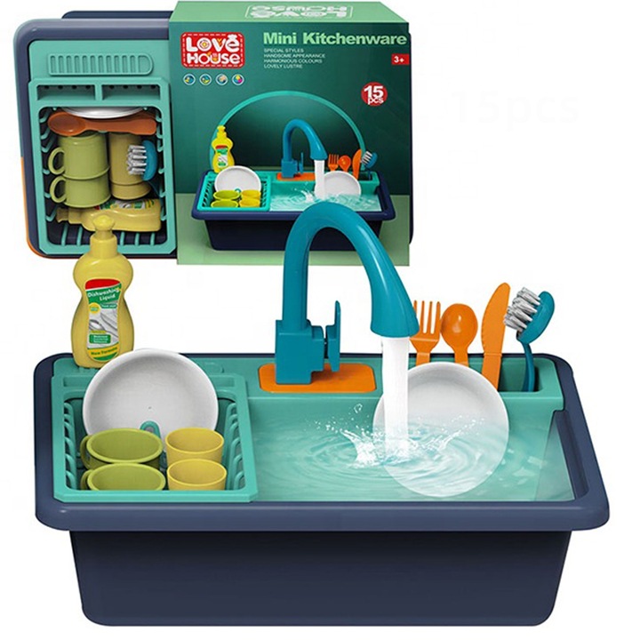 Chiuveta cu functie recirculare apa ,scurgator si vase incluse Matadi