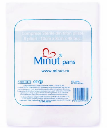 Comprese sterile pliate Minut 25 buc