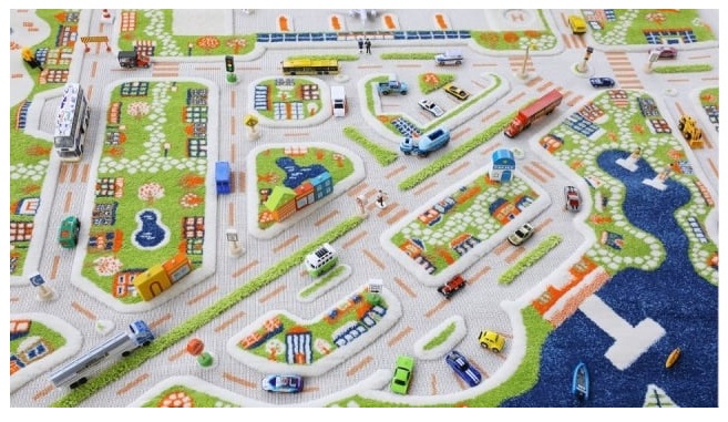 Covor pentru copii 3D Mini City 200x200 cm - 2