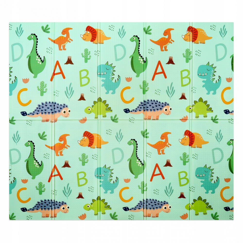 Covoras educational din spuma XPE cu doua fete 180x200 cm Dino Road - 3