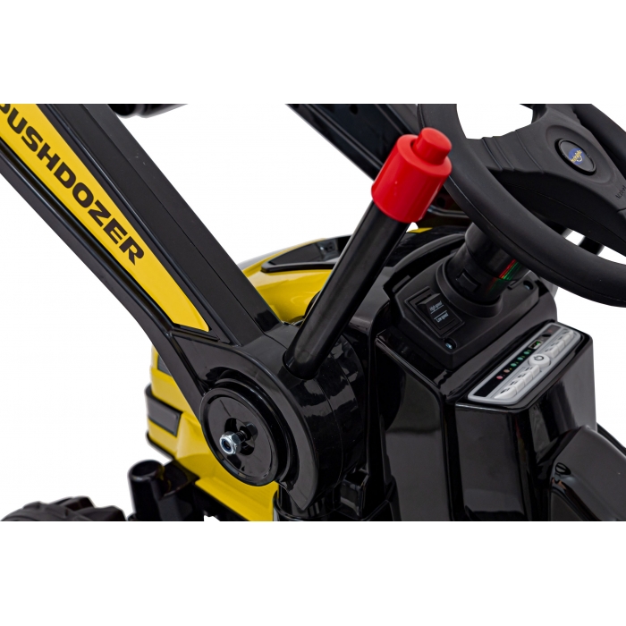 Excavator electric cu brat mobil, roti eva si scaun tapitat galben - 6